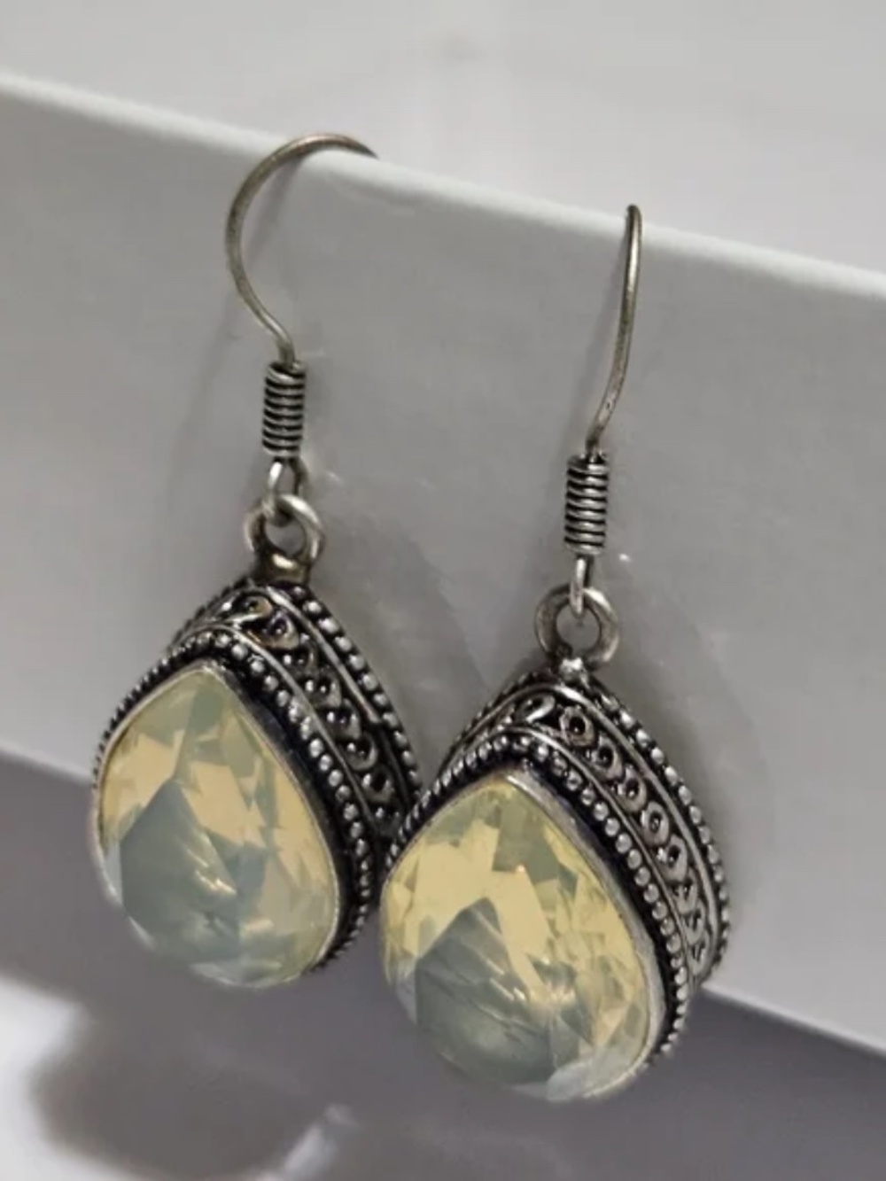 Golden Rutile Quartz Teardrop Earrings